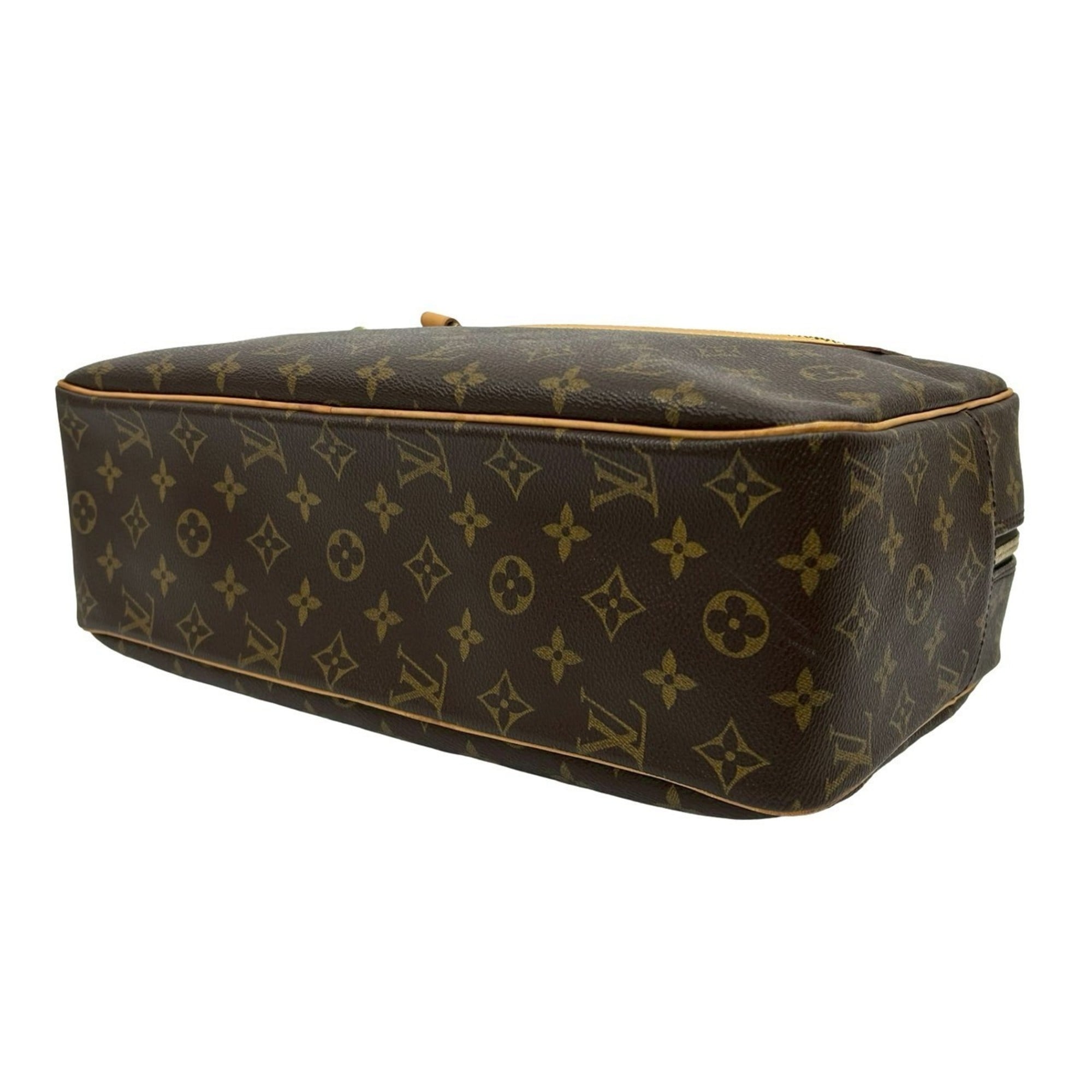 Louis Vuitton Brown Leather Pvc Shoulder Bag Tote Bag