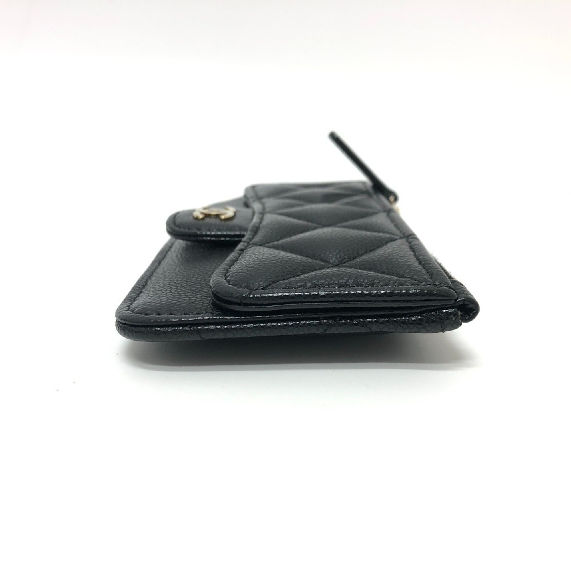 Chanel Black Grained Calfskin Coin Purse/Coin Case