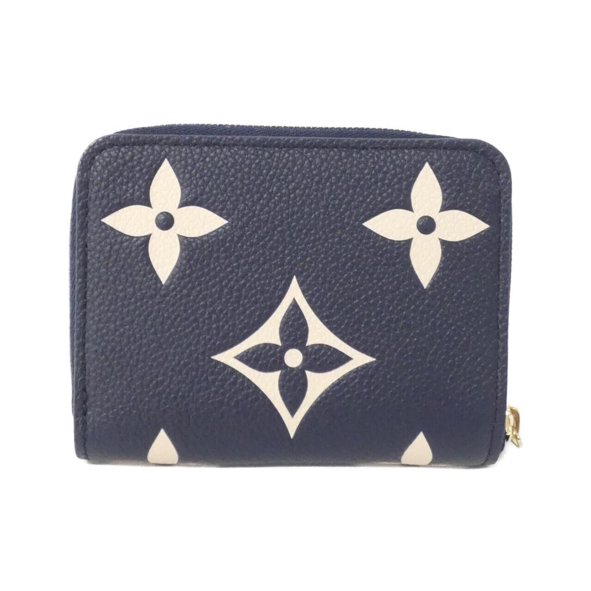 Louis Vuitton Bicolor Cream Monogram Navy Monogram Empreinte Leather Coin Purse/Coin Case