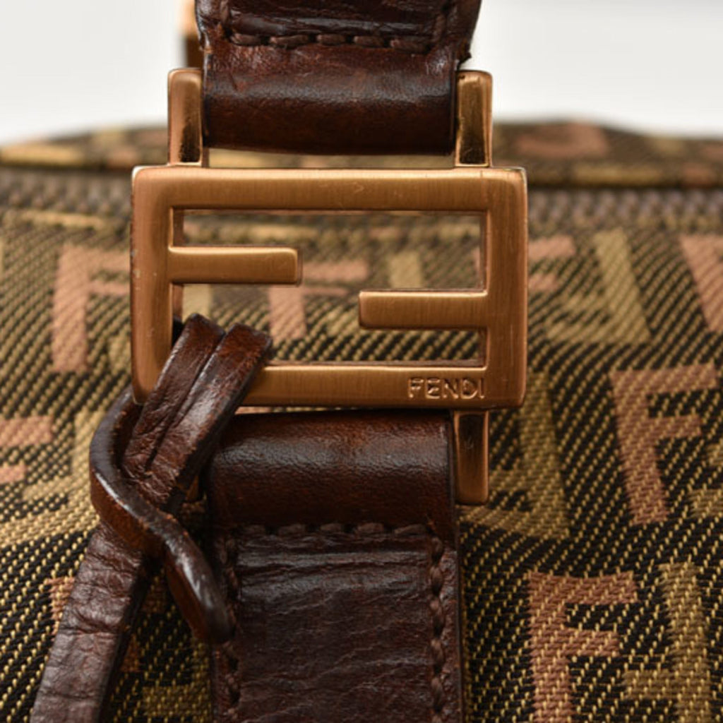 Fendi Zucca Khaki Brown Zucca Canvas Handbag