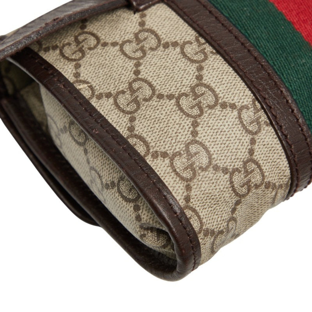 Gucci Sherry Line Beige Multi-Color Pvc Leather Sling Bag (Pre-Owned)