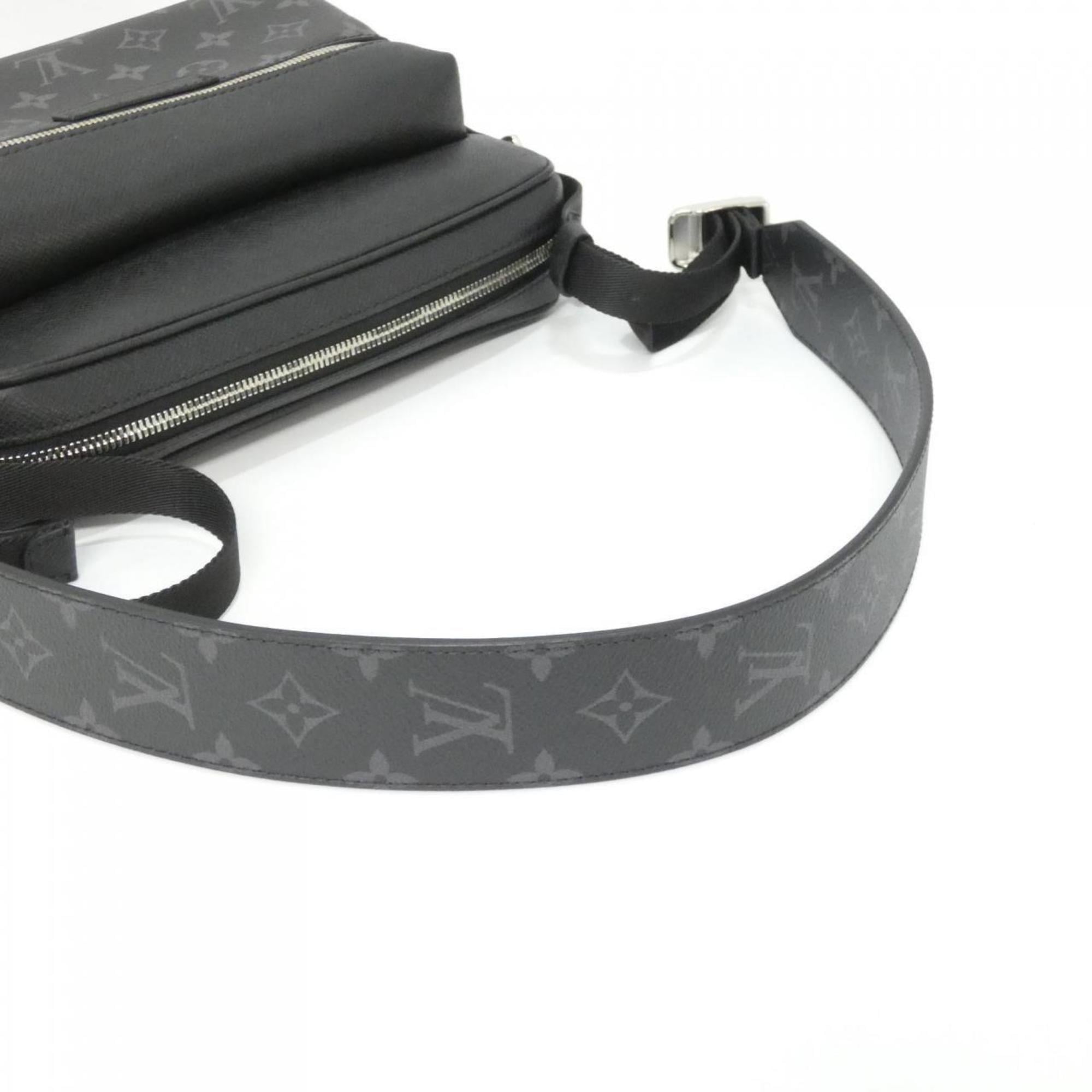 Louis Vuitton Black Coated Canvas Leather Shoulder Bag