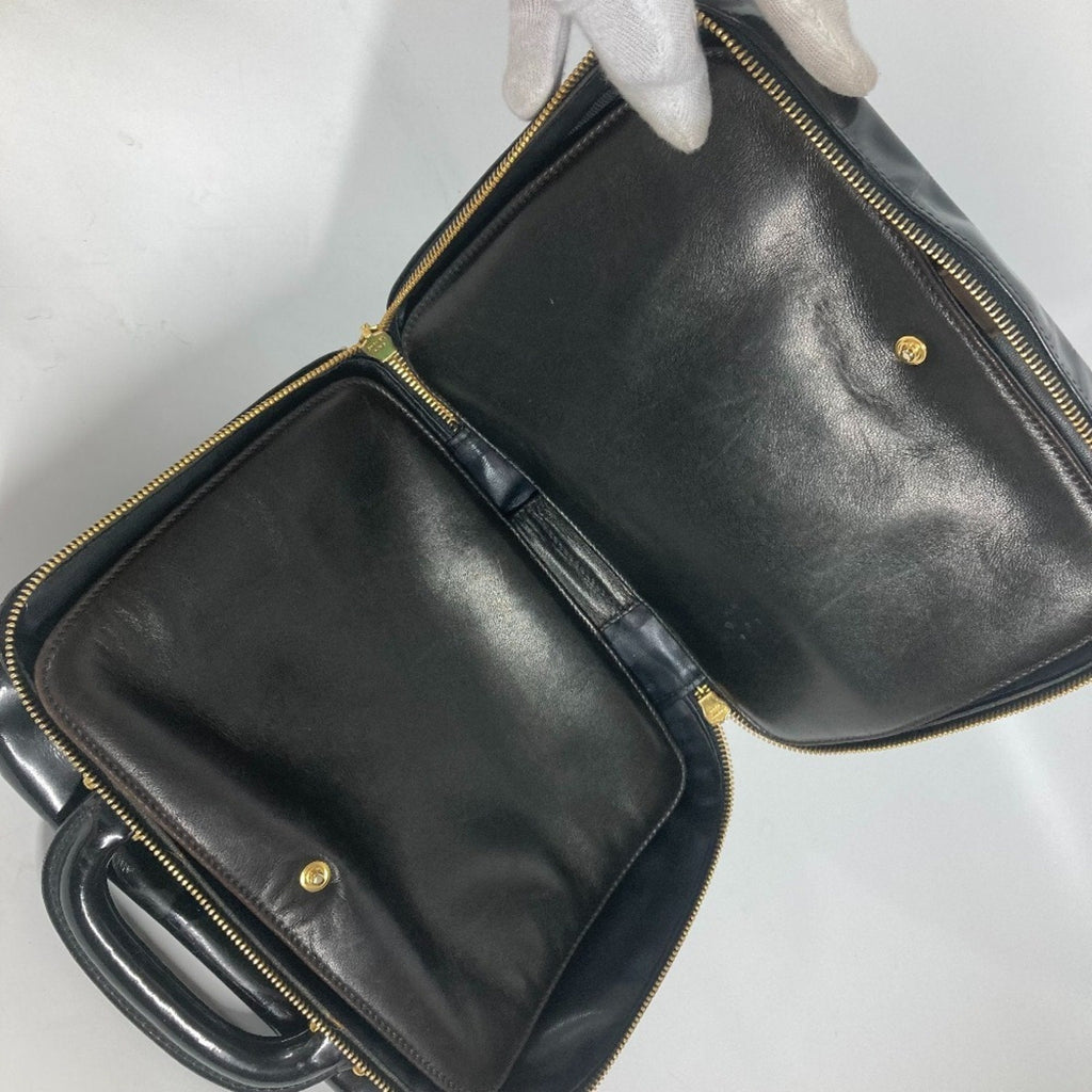 Chanel Black Leather Handbag Vanity Bag