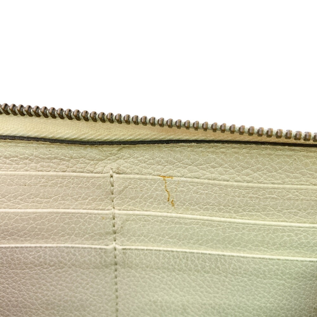 Gucci White Leather Long Wallet (Bi-Fold) (Pre-Owned)