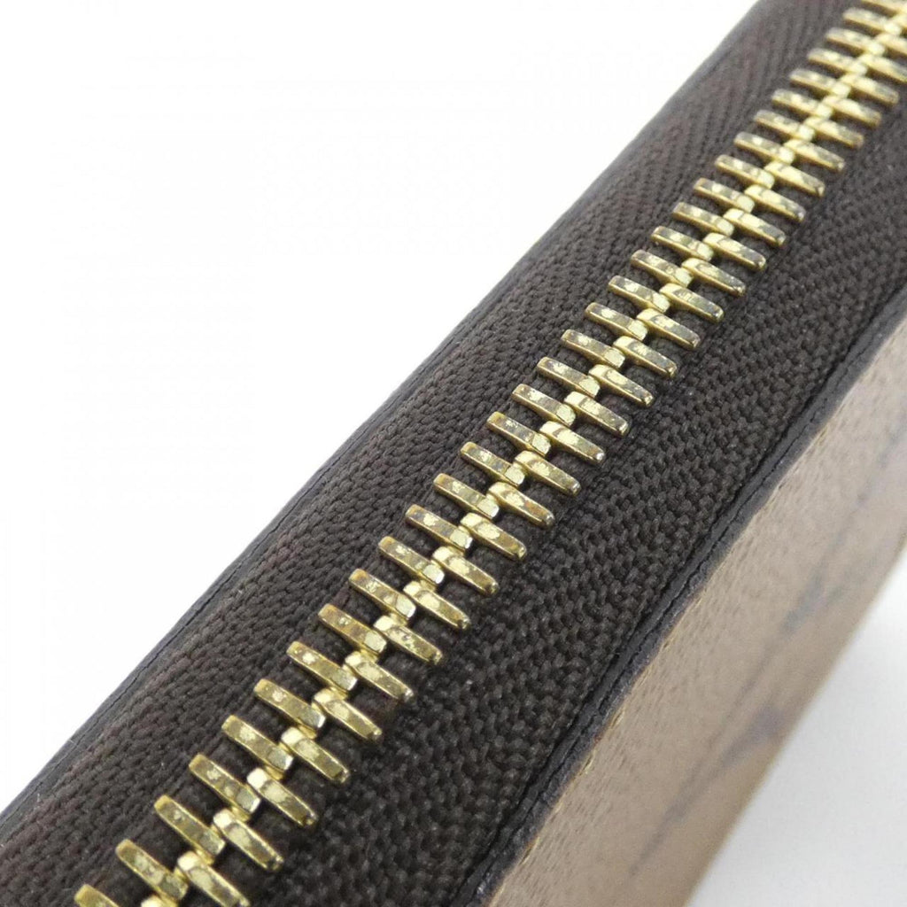 Louis Vuitton Beige Brown Brown Coated Canvas Long Wallet