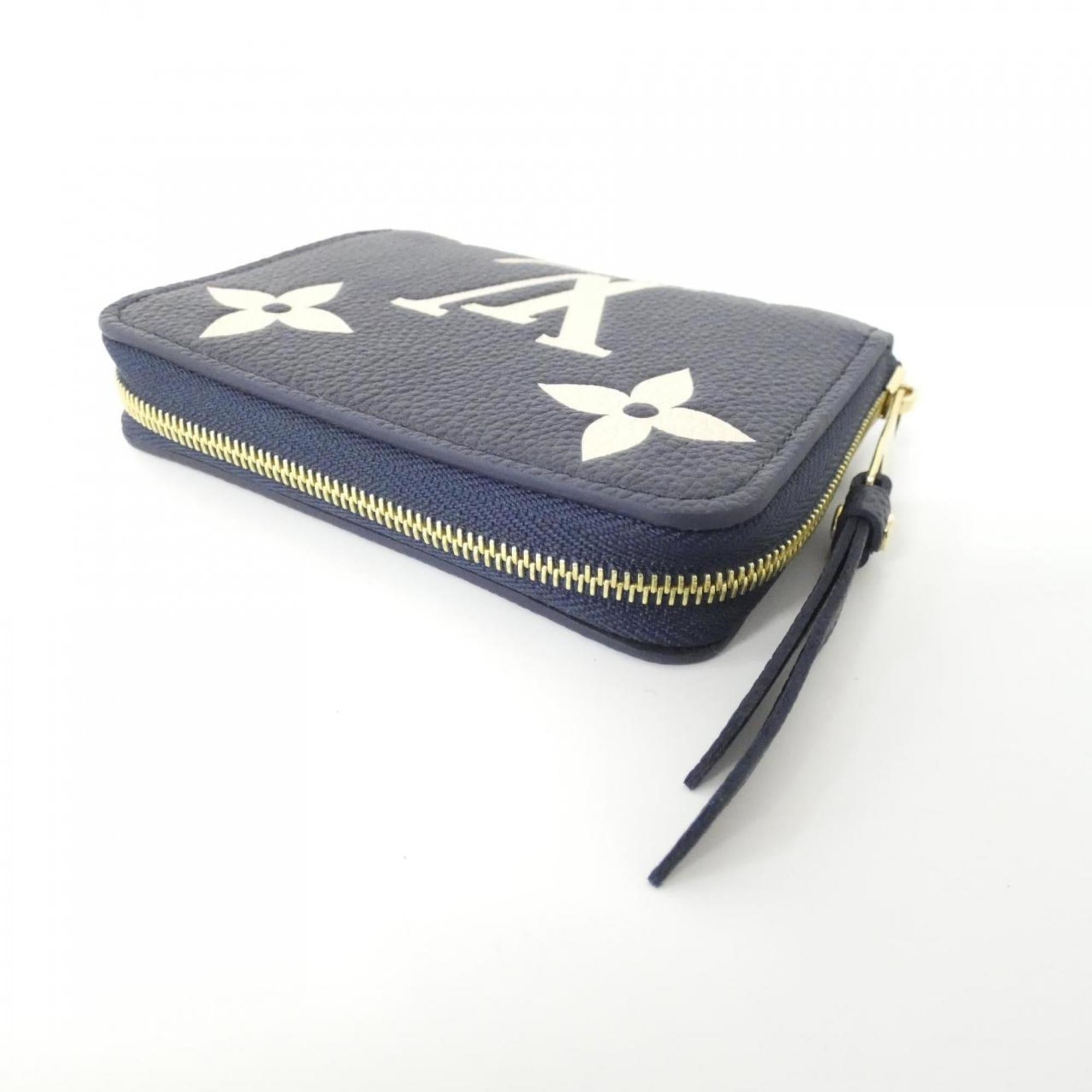 Louis Vuitton Bicolor Cream Monogram Navy Monogram Empreinte Leather Coin Purse/Coin Case