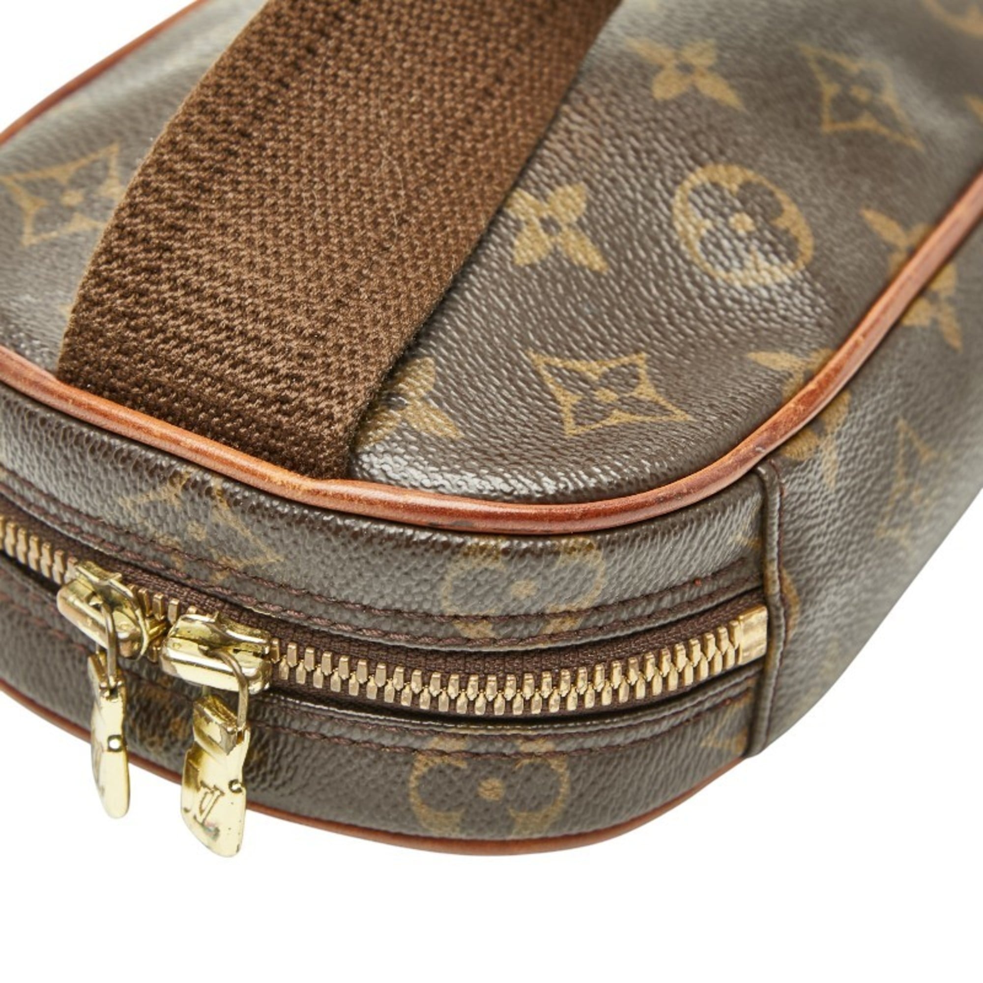 Louis Vuitton Brown Pvc Leather Sling Bag