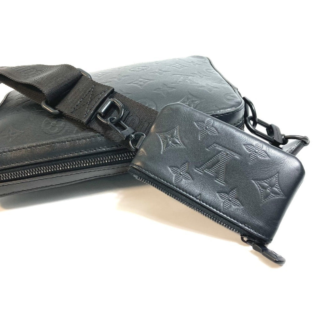Louis Vuitton Black Monogram Shadow Shoulder Bag Sling Bag