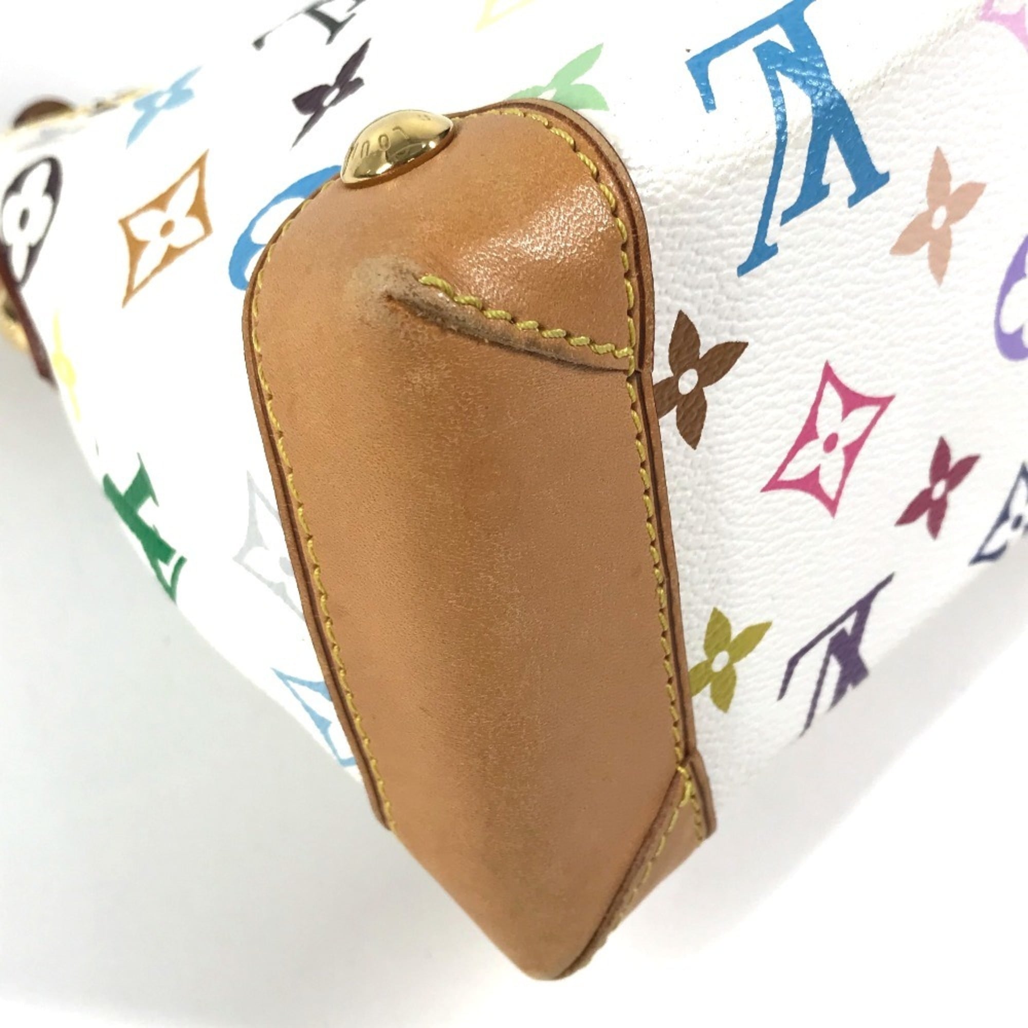 Louis Vuitton Blanc Multi-Color White Yellow Monogram Multicolore Canvas Handbag Shoulder Bag
