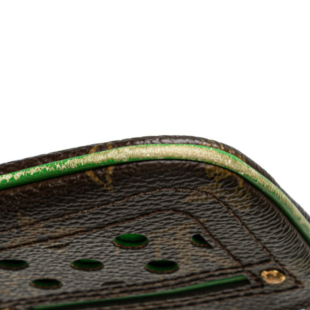 Louis Vuitton Monogram Perfo Brown Vert Pvc Leather Pochette