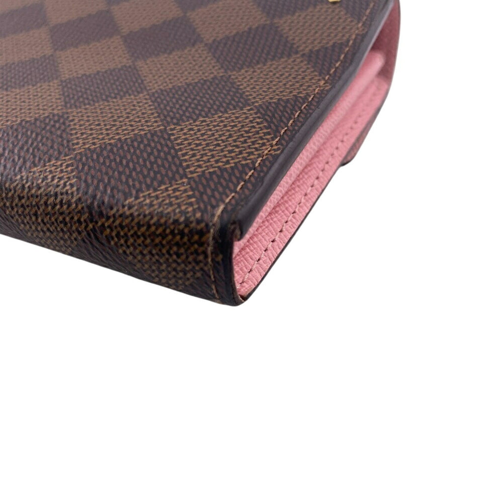 Louis Vuitton Damier Brown Rose Ballerine Leather Long Wallet