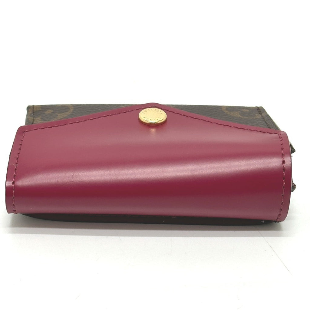 Louis Vuitton Monogram Brown Fuchsia Monogram Wallet (Tri-Fold)