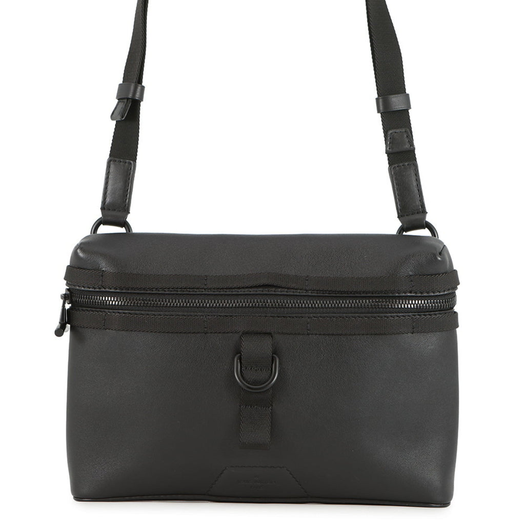 Louis Vuitton Black Noir Leather Messenger Bag Shoulder Bag