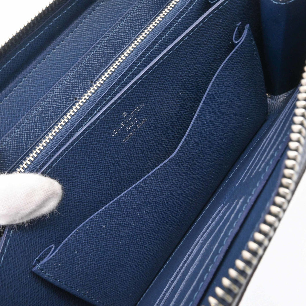 Louis Vuitton Taiga Navy Blue Taiga Leather Long Wallet