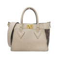 Louis Vuitton Grayish Coated Canvas Leather Handbag