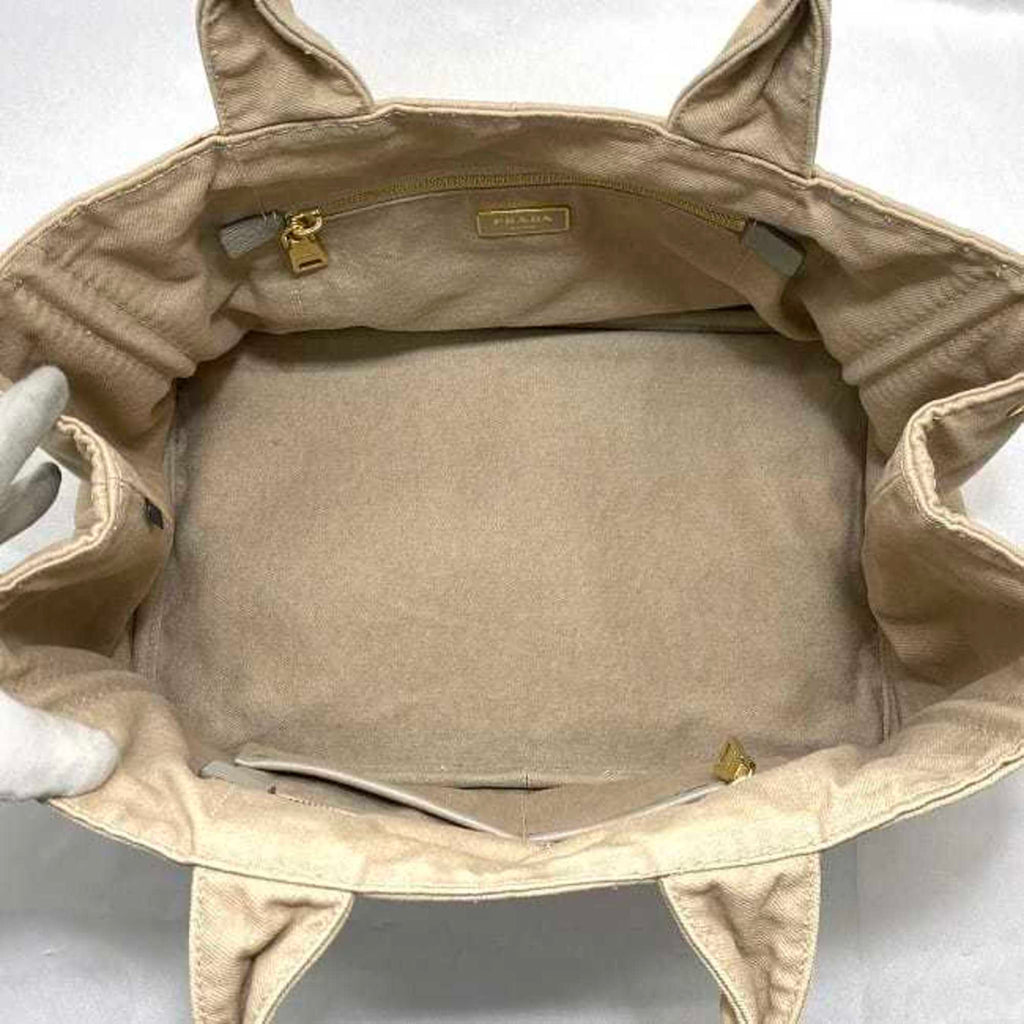 Prada Beige Canapa Handbag Tote Bag