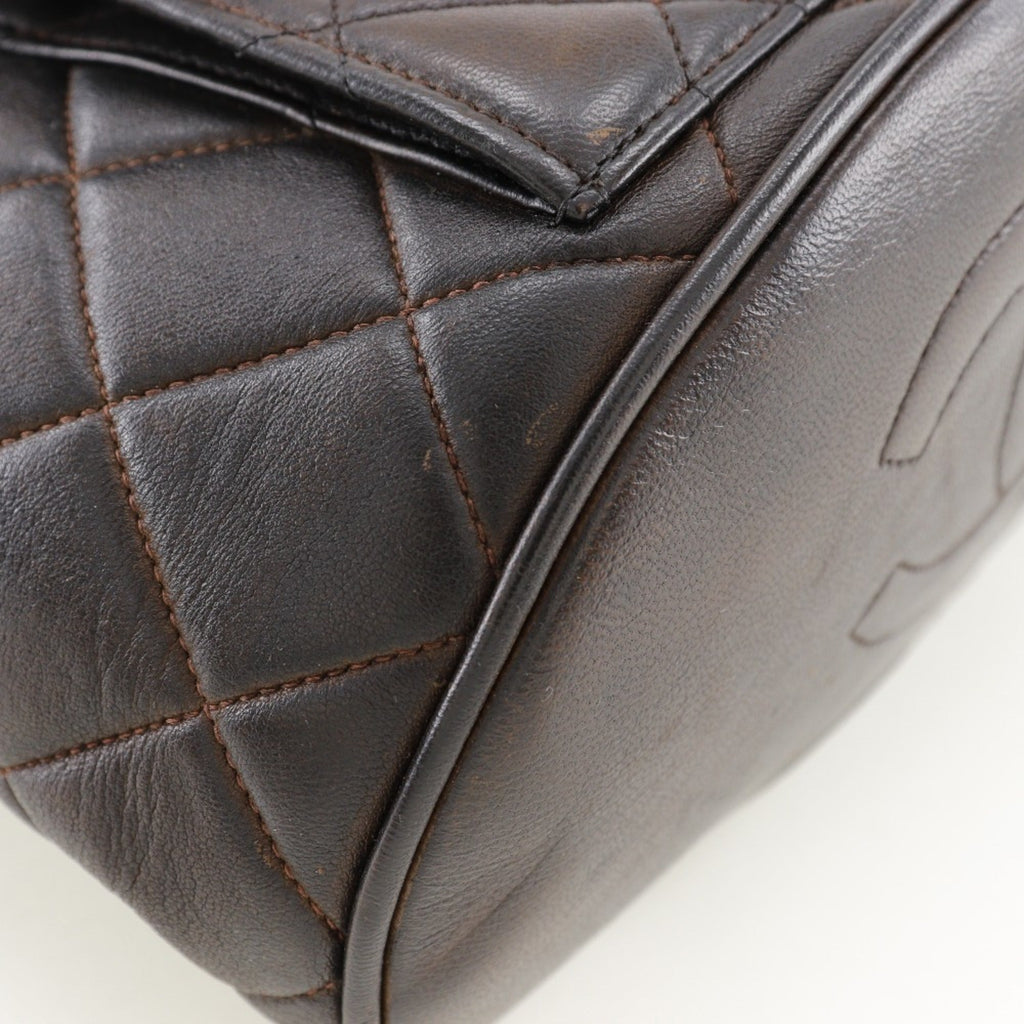 Chanel Brown Leather Backpack