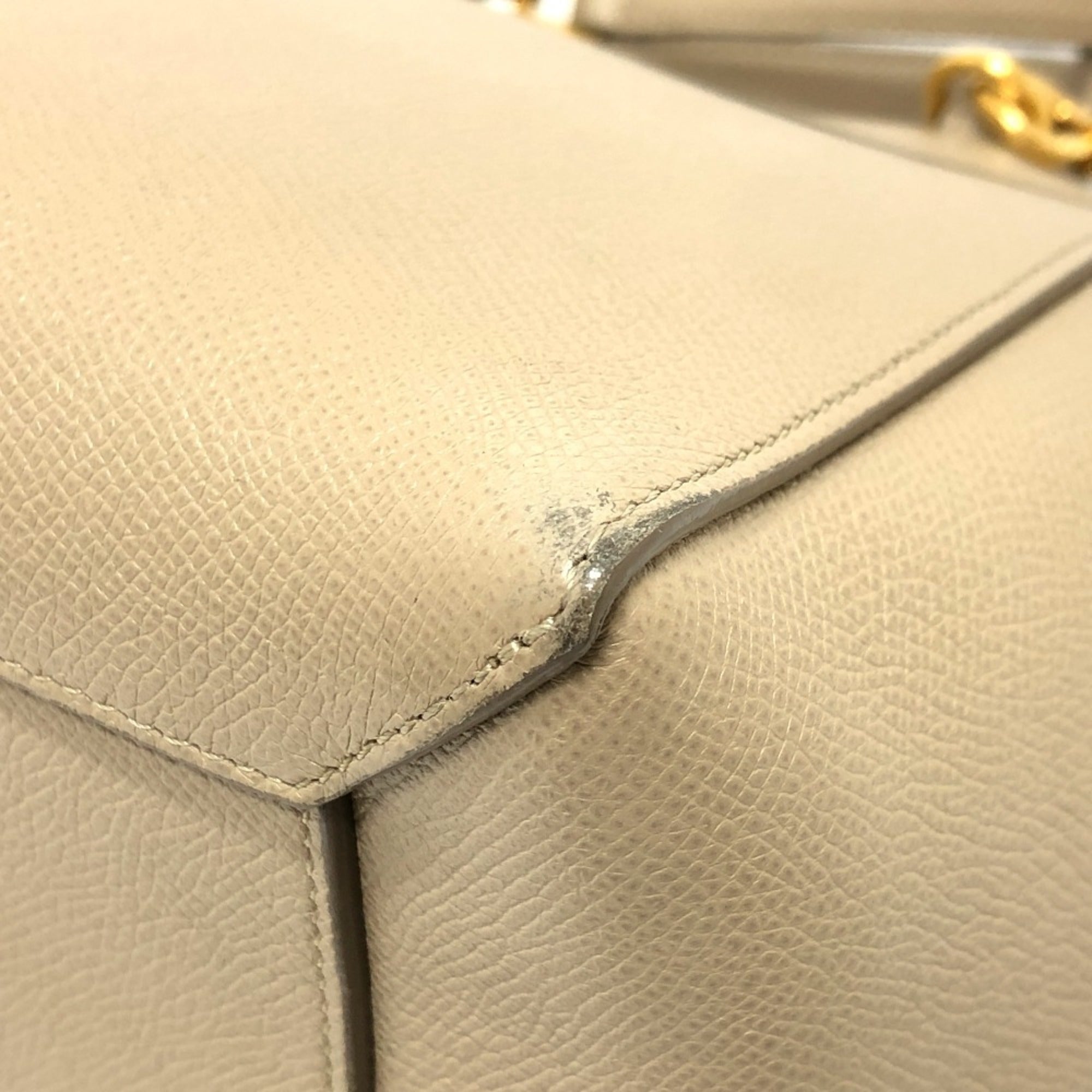 Celine Beige Leather Handbag Shoulder Bag