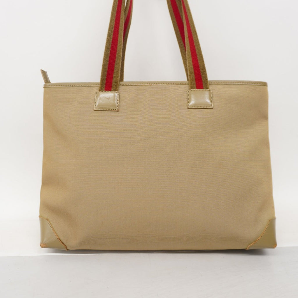 Gucci Khaki Canvas Tote Bag (Pre-Owned)