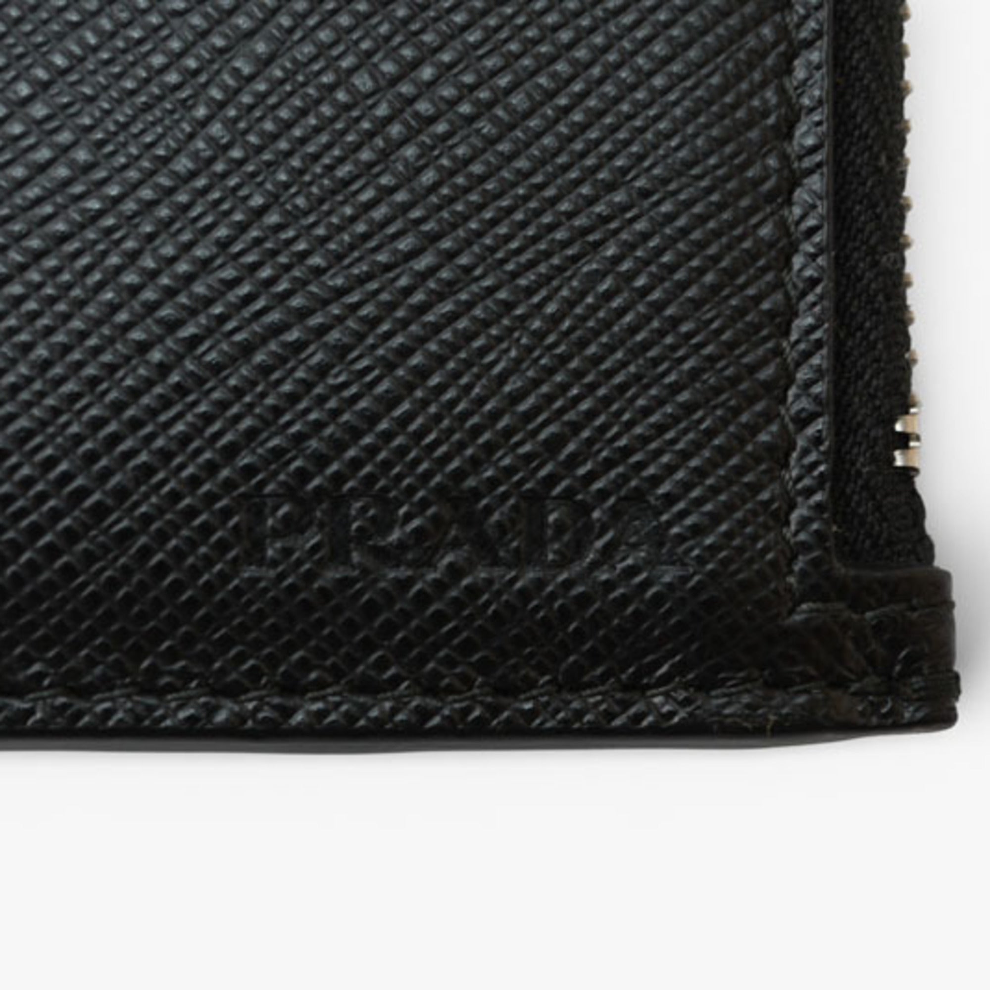 Prada Black Nero Leather Coin Purse/Coin Case