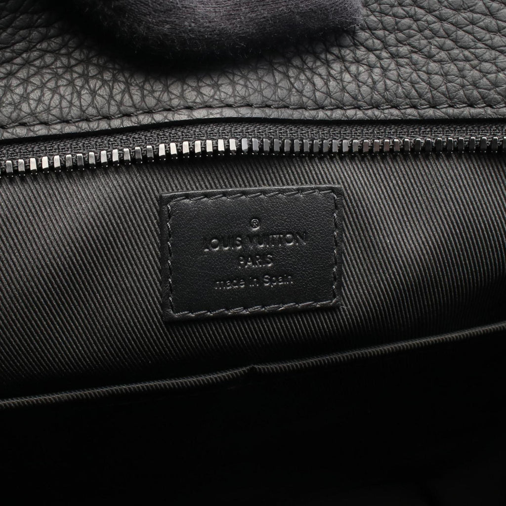 Louis Vuitton Black Leather Tote Bag