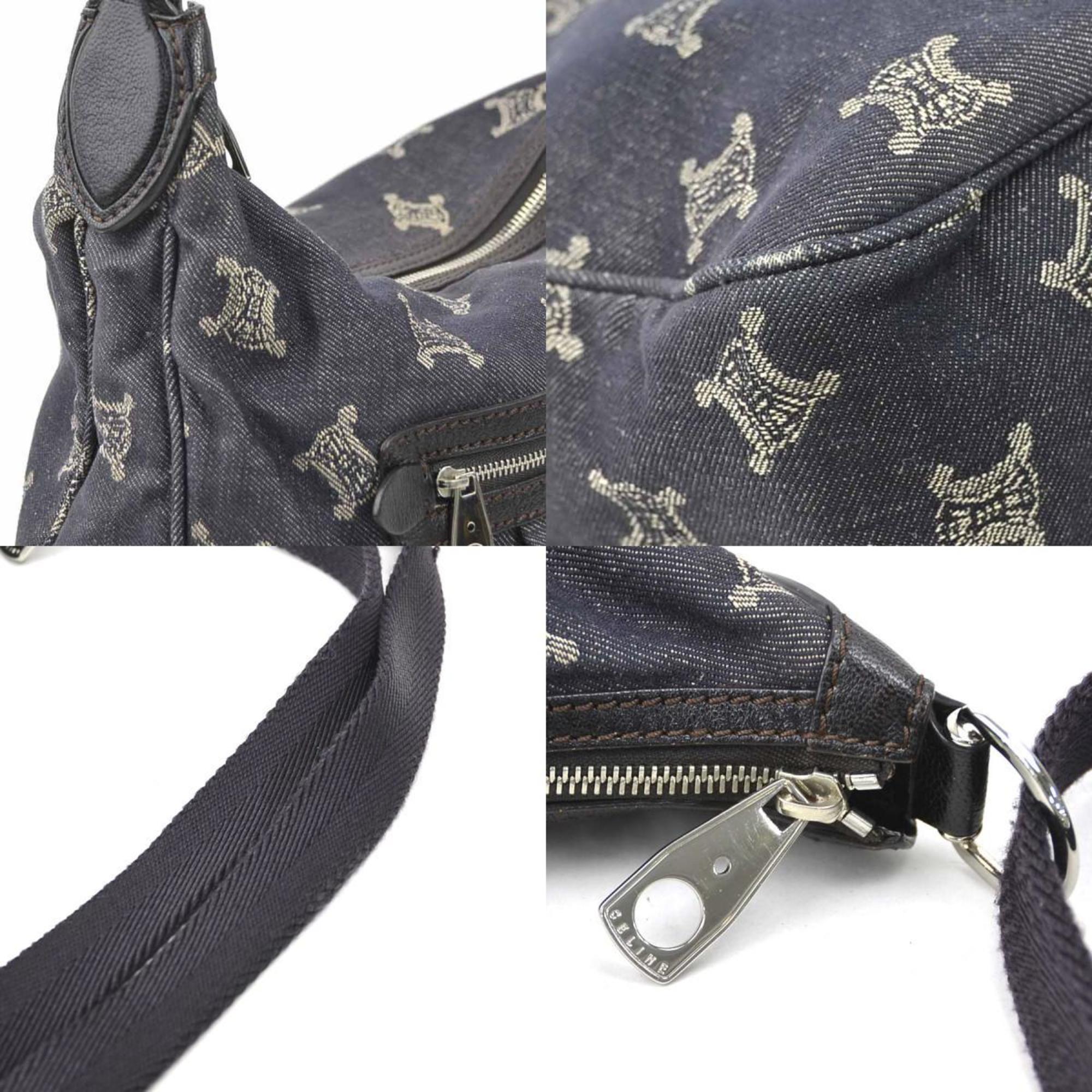 Celine Blue Denim Shoulder Bag
