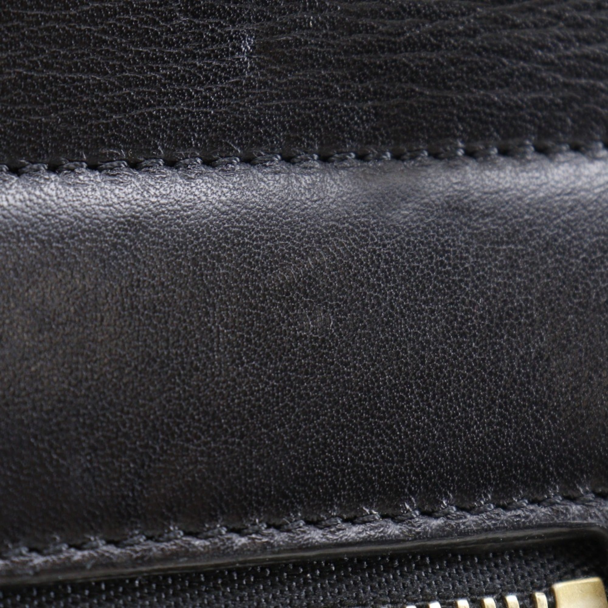 Celine Trapeze Black Gray Felt Leather Handbag