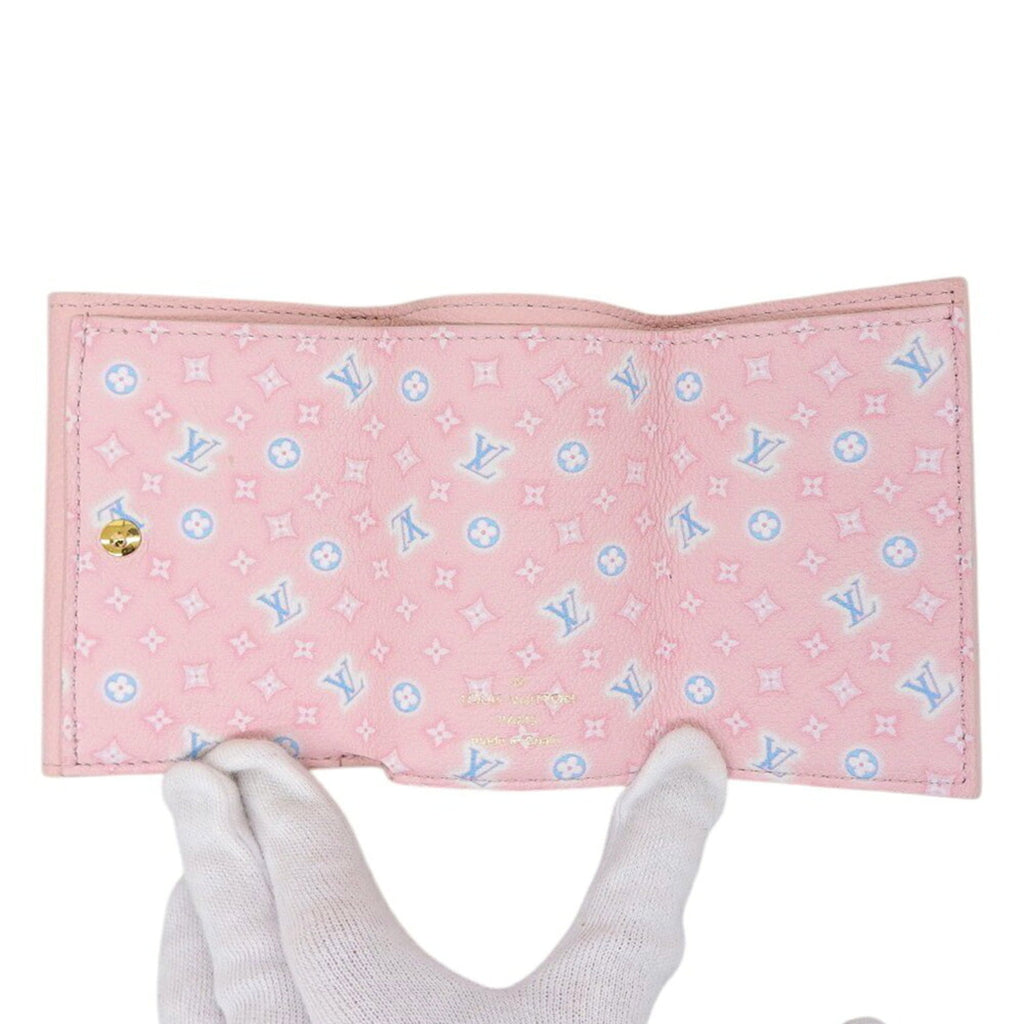 Louis Vuitton Pink Leather Wallet (Tri-Fold)