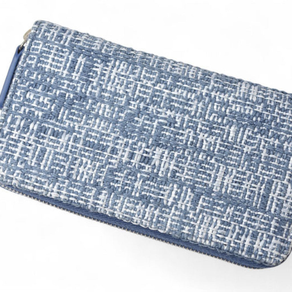 Chanel Blue Tweed Wallet (Bi-Fold)