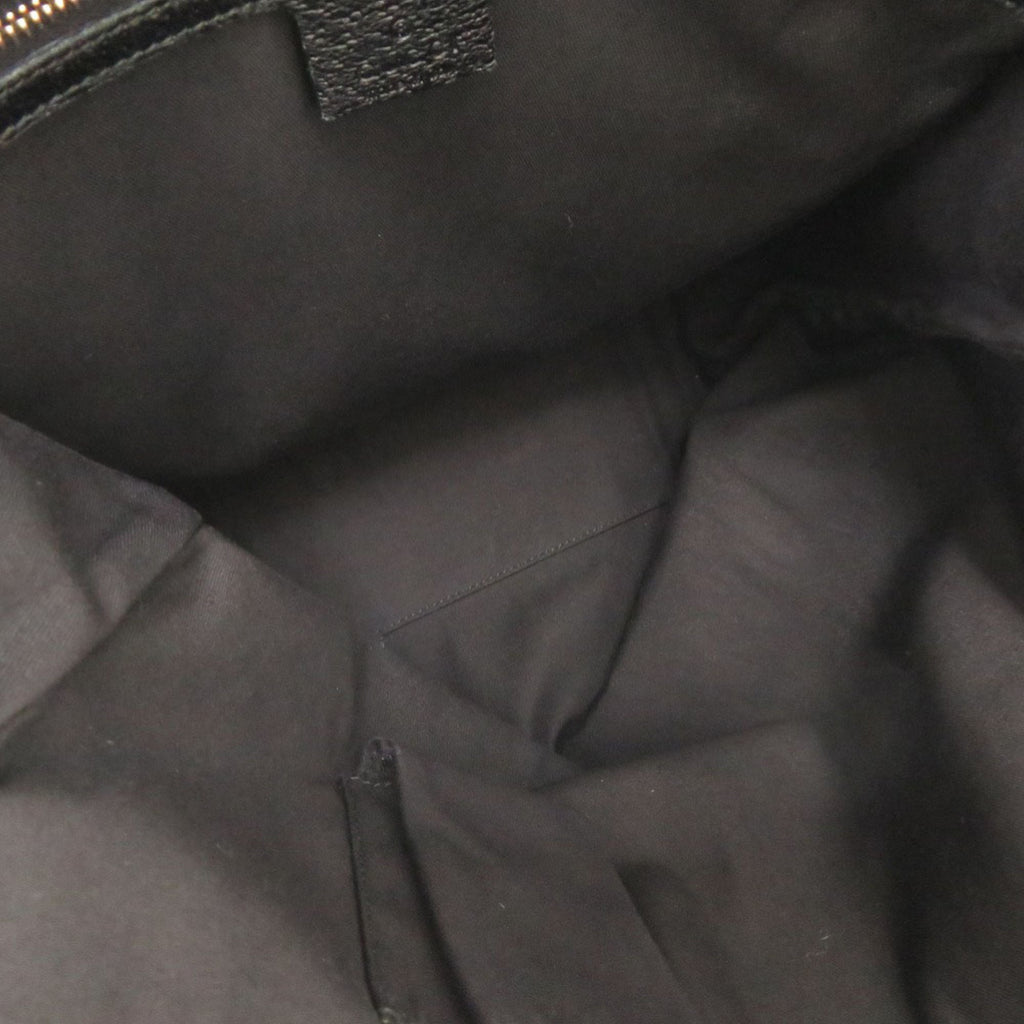 Gucci Black Gg Canvas Leather Tote Bag (Pre-Owned)