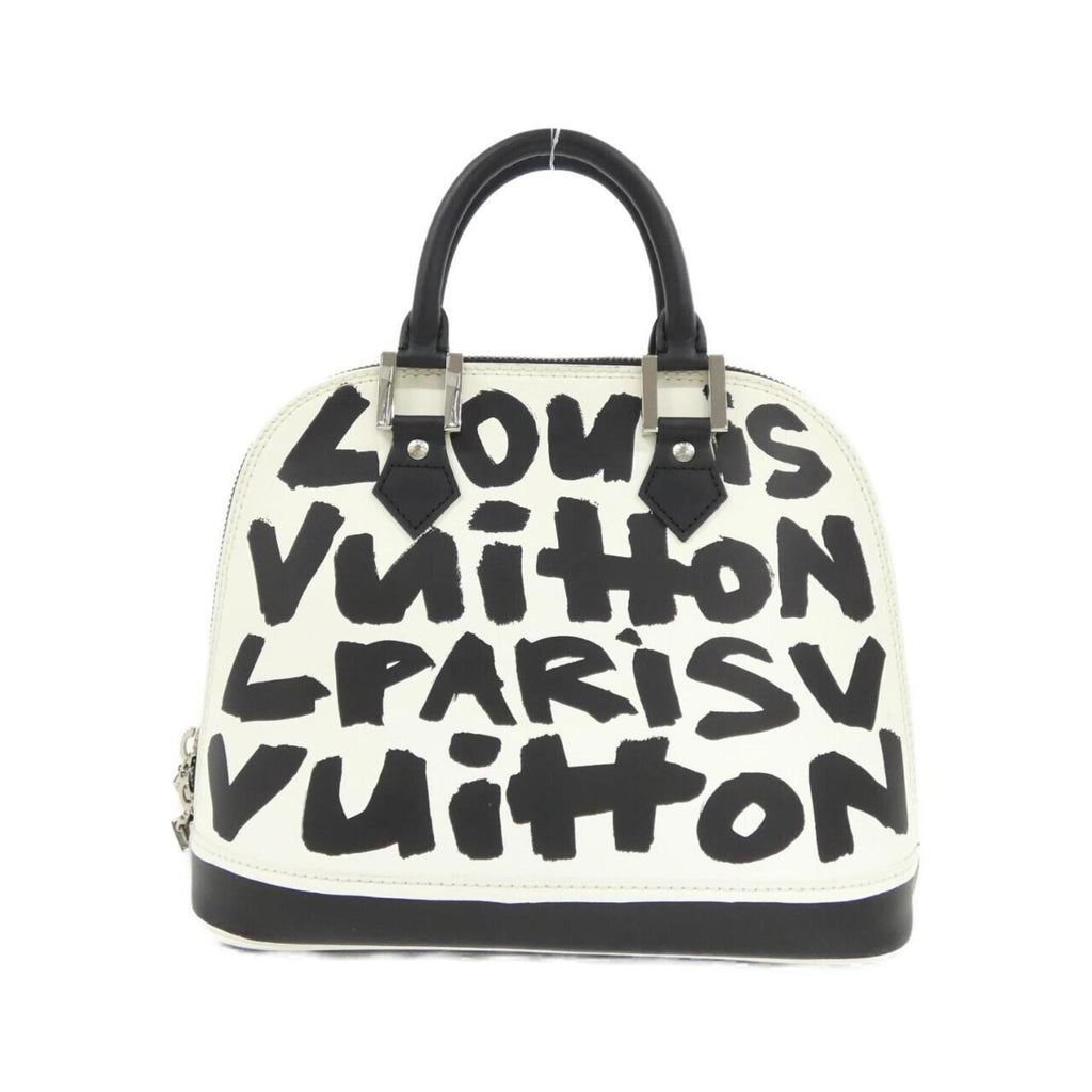 Louis Vuitton Black White Coated Canvas Handbag
