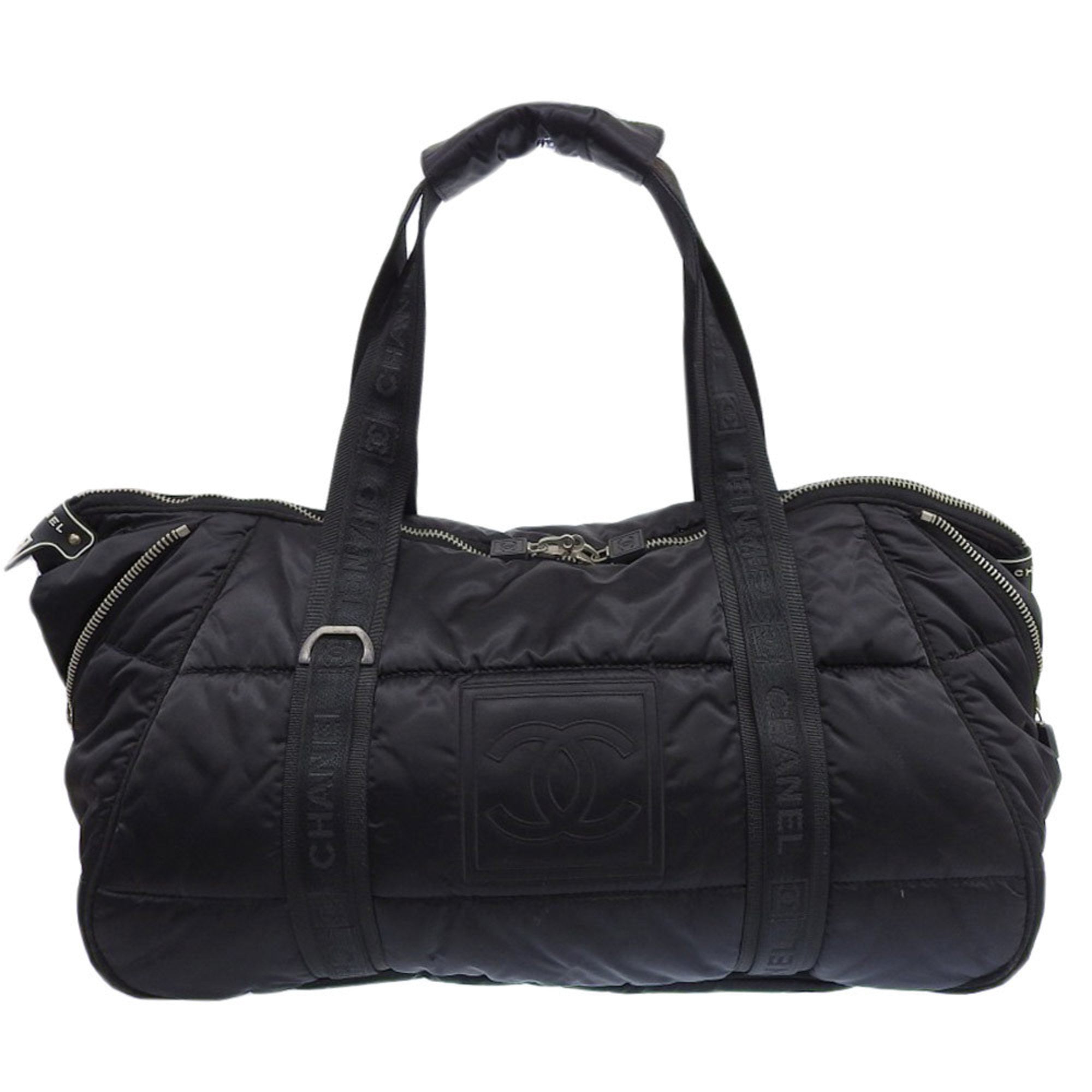 Chanel Black Nylon Boston Bag