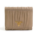 Prada Beige Leather Wallet (Tri-Fold)