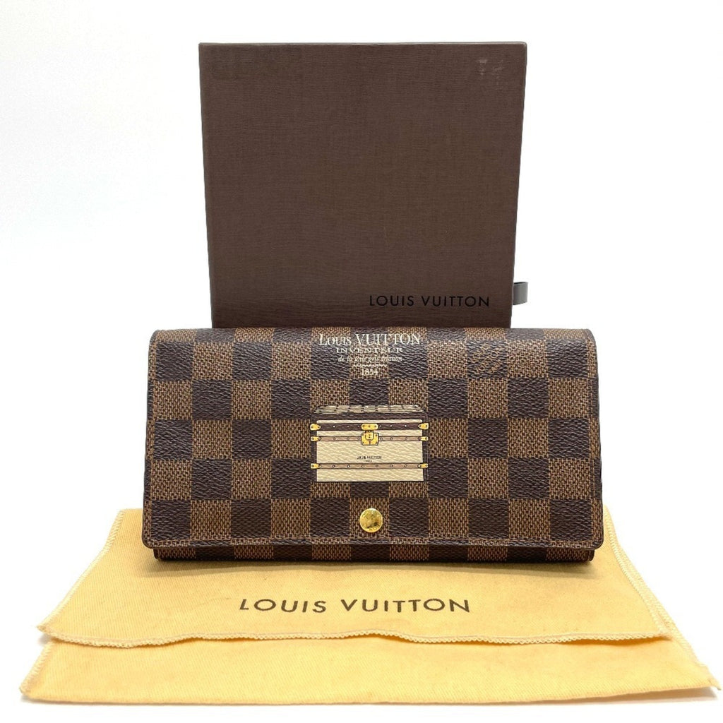 Louis Vuitton Damier Brown Damier Canvas Ebene Damier Canvas Long Wallet
