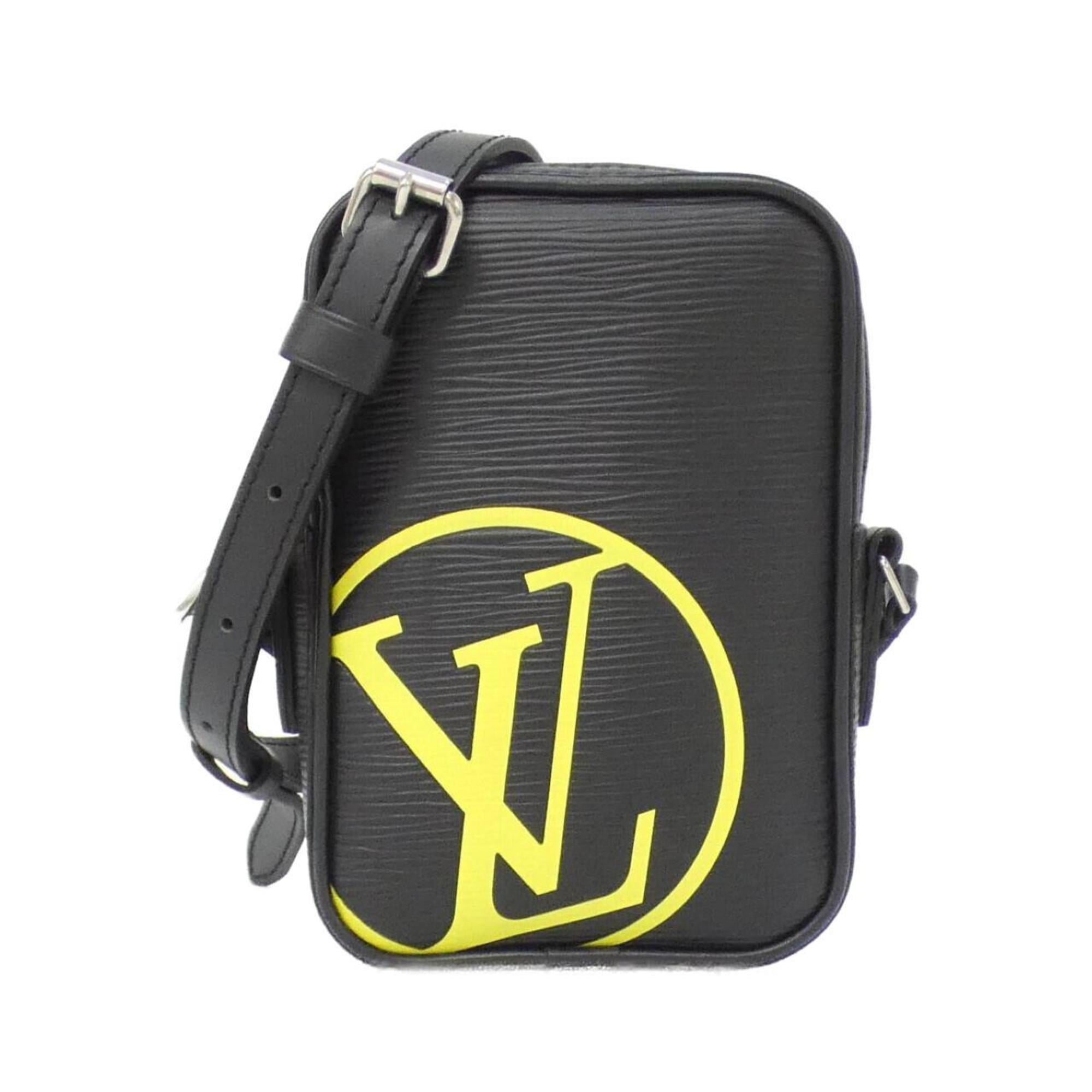 Louis Vuitton Black Jaune Leather Shoulder Bag