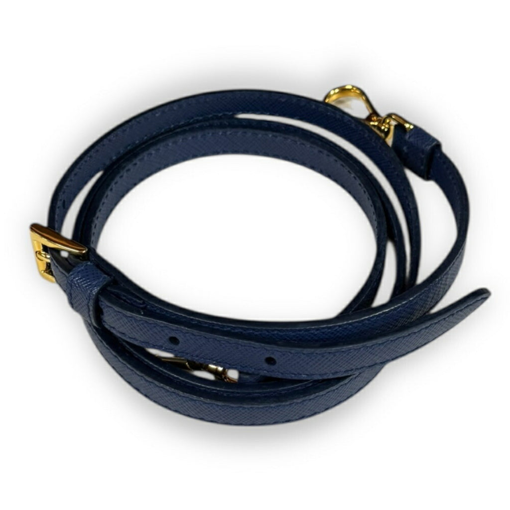 Prada Blue Leather Shoulder Bag