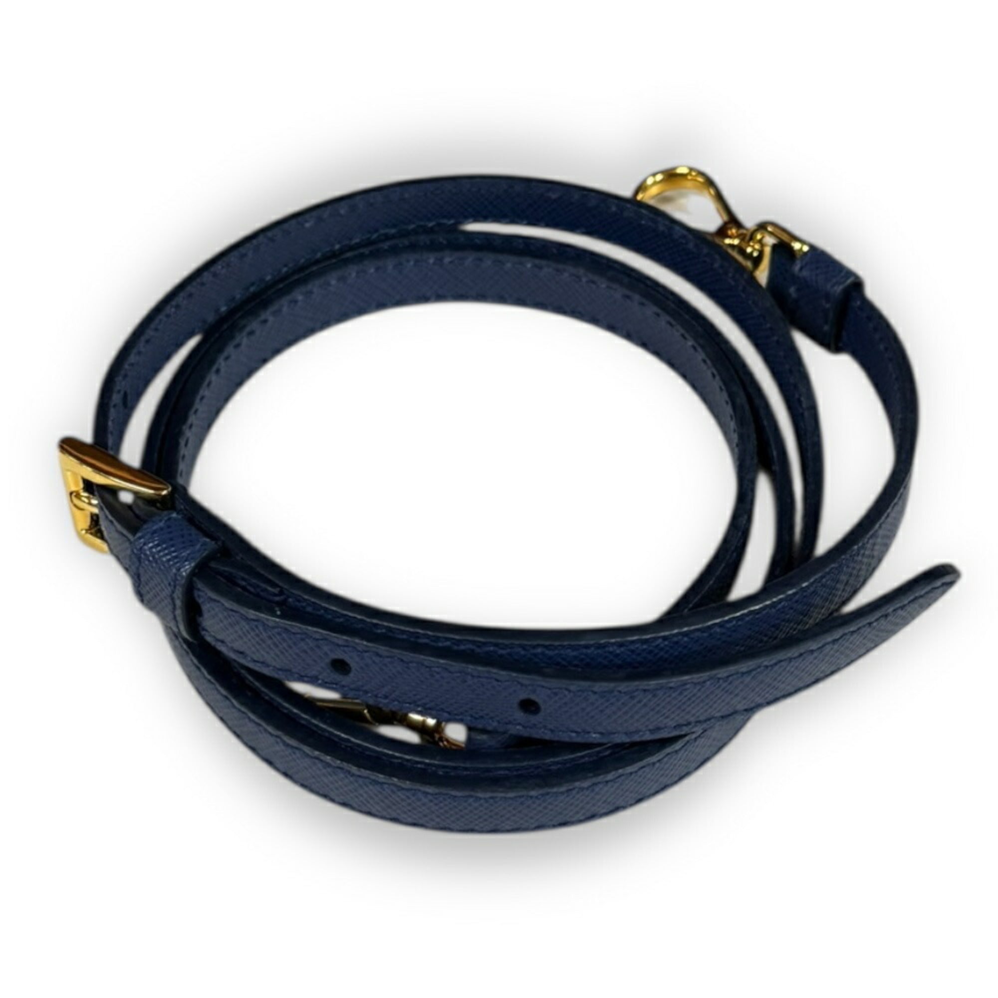 Prada Blue Leather Shoulder Bag