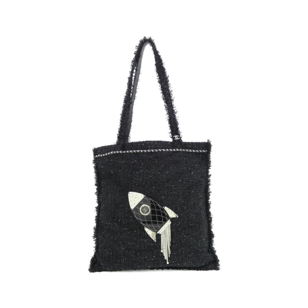 Chanel Black Tweed Handbag