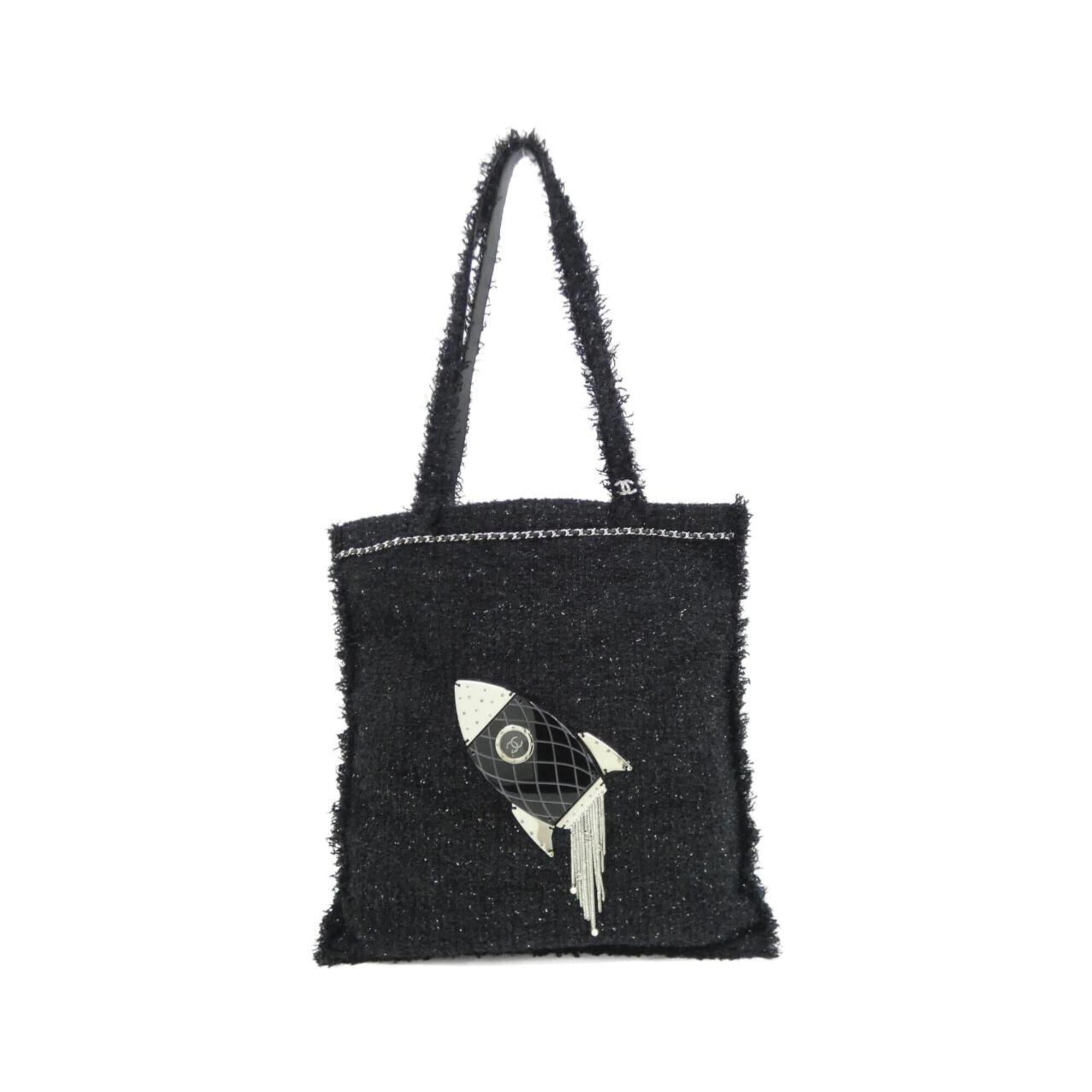 Chanel Black Tweed Handbag