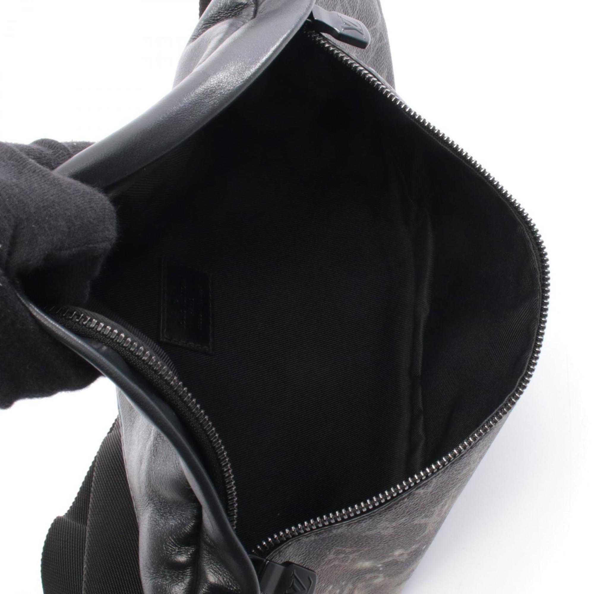 Louis Vuitton Black Gray Multi-Color Coated Canvas Leather Fanny Pack Handbag