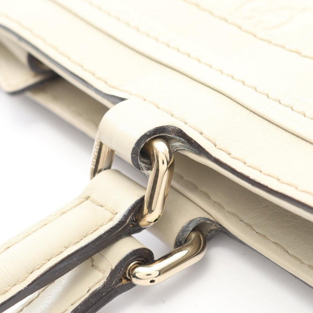 Gucci Beige Leather Tote Bag (Pre-Owned)