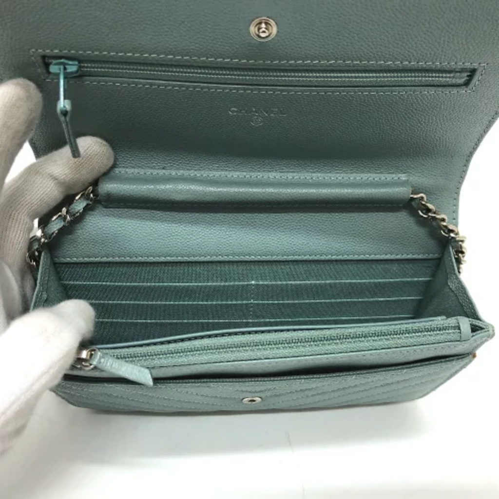 Chanel Blue Leather Shoulder Bag