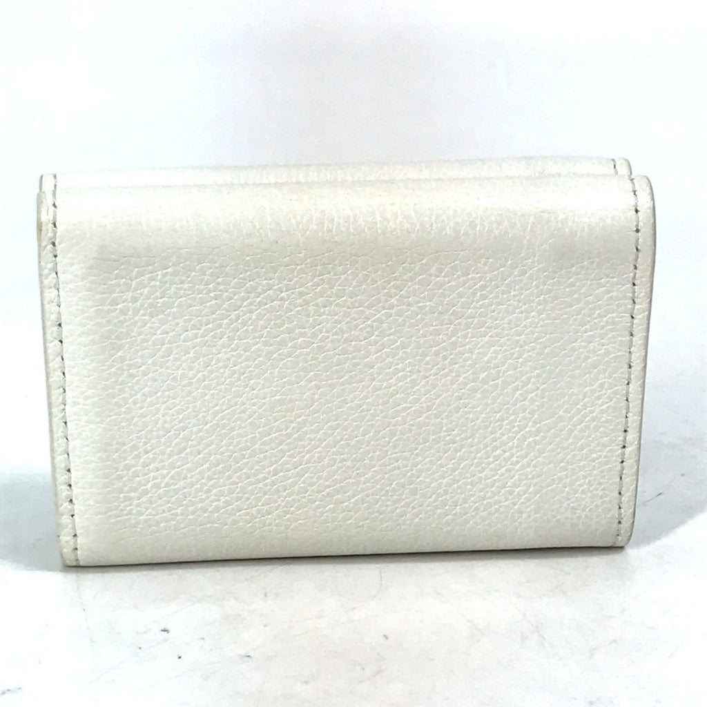 Louis Vuitton White Leather Wallet (Tri-Fold)