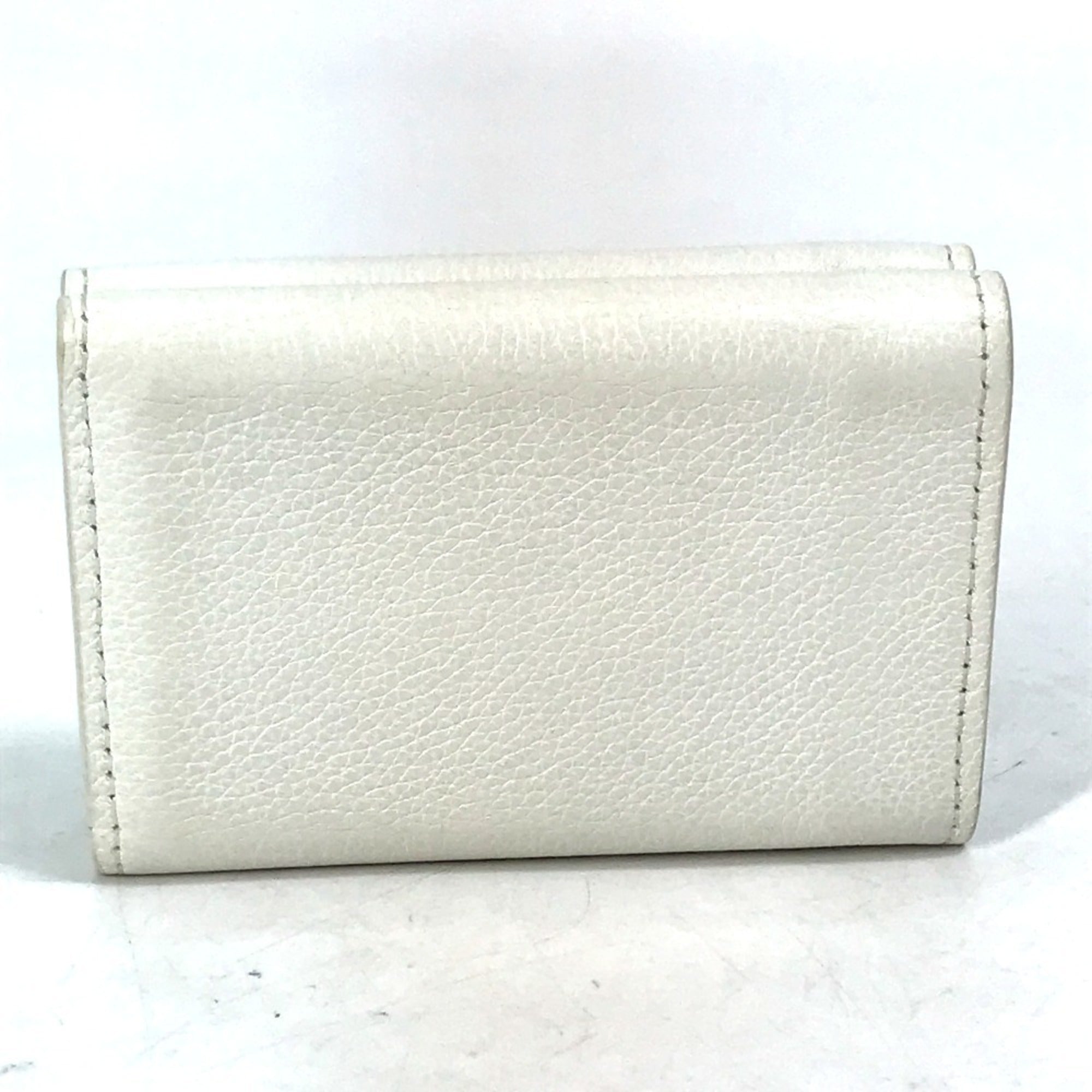 Louis Vuitton White Leather Wallet (Tri-Fold)