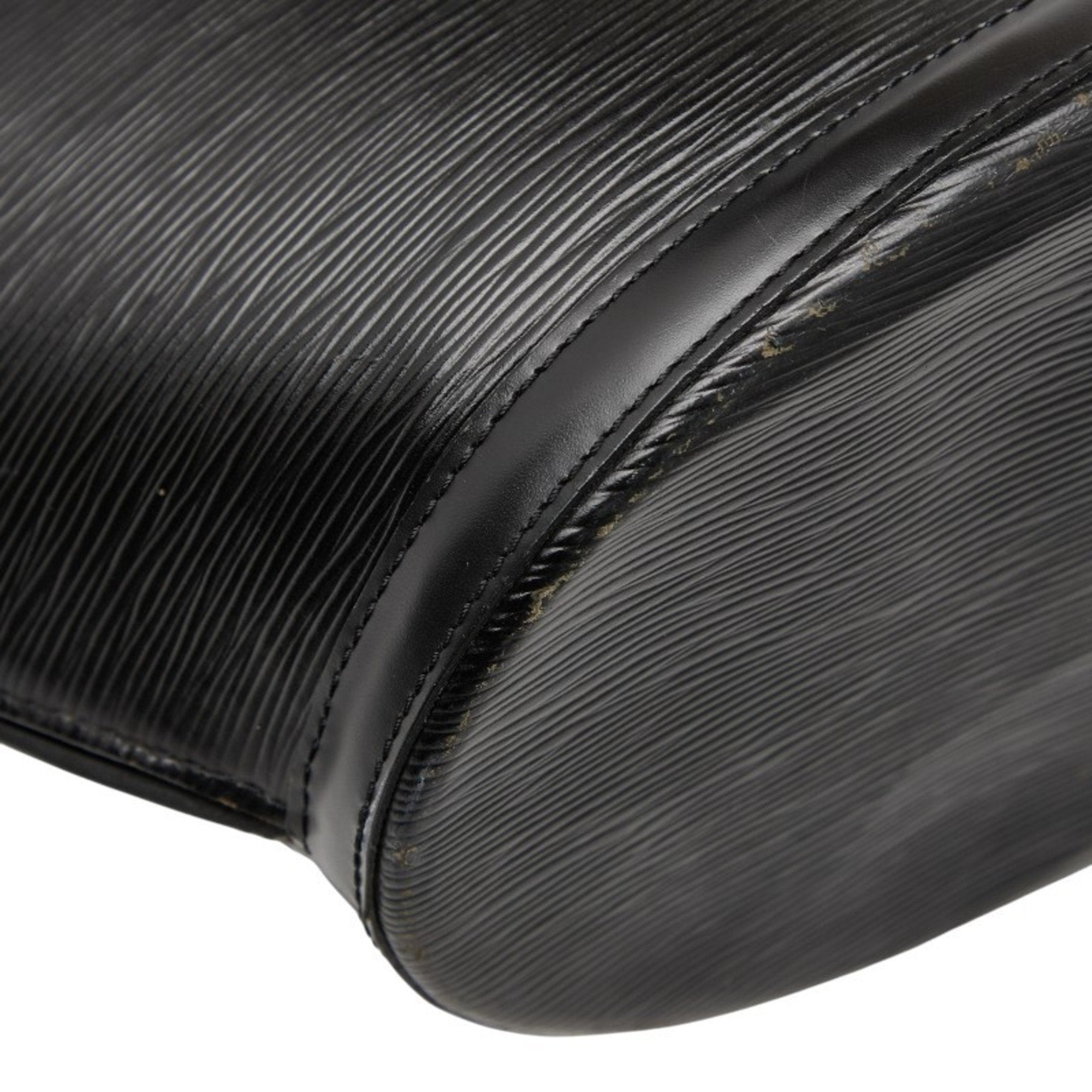 Louis Vuitton Black Noir Leather Handbag Shoulder Bag