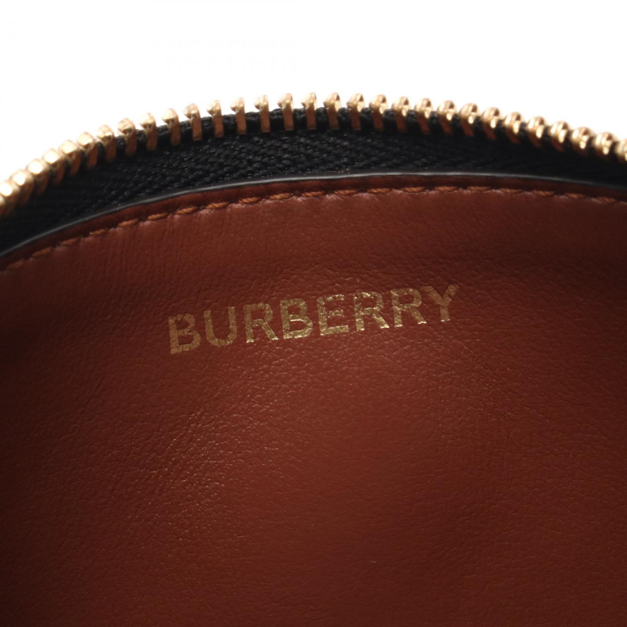 Burberry Brown Multi-Color Coated Canvas Coin Purse/Coin Case