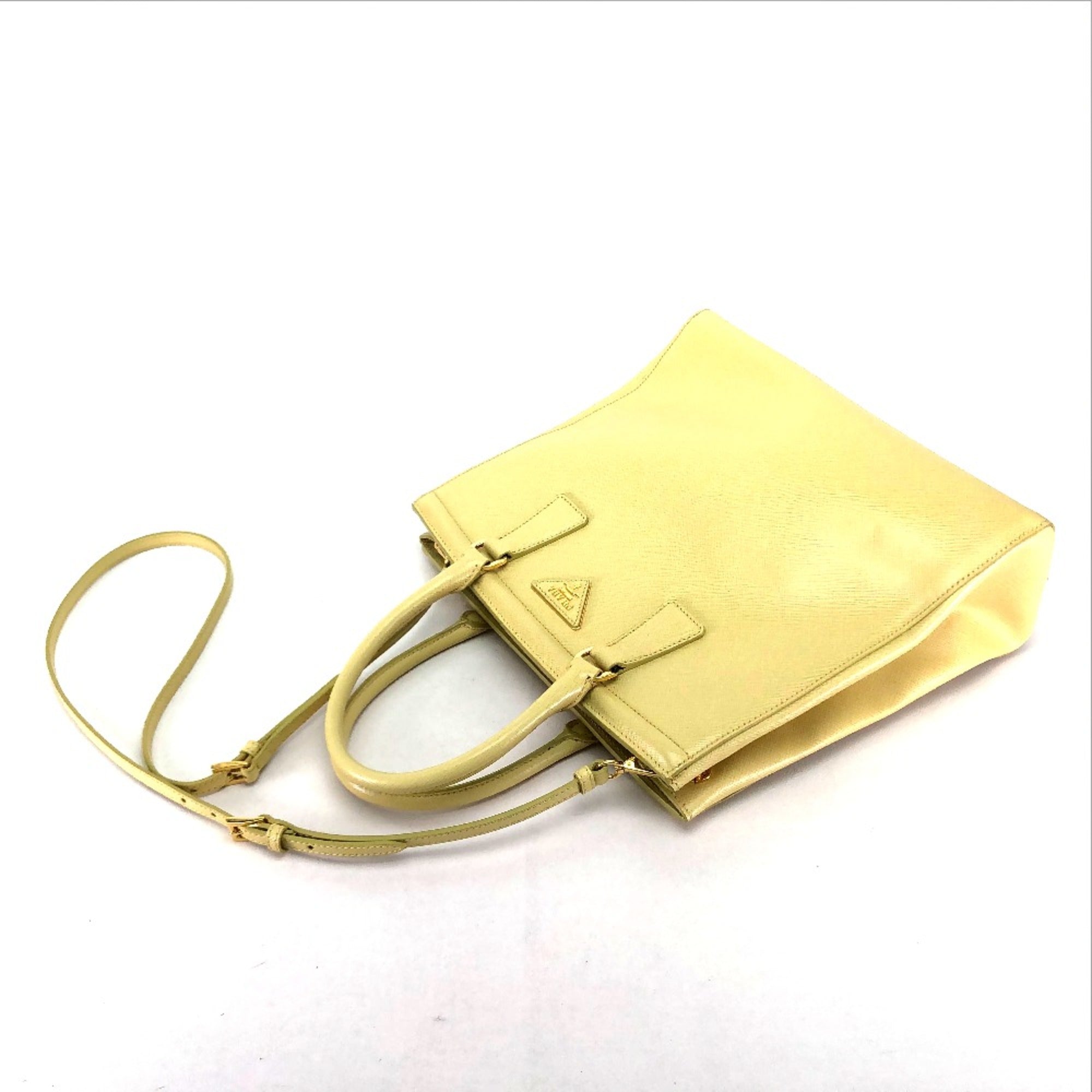 Prada Yellow Leather Handbag