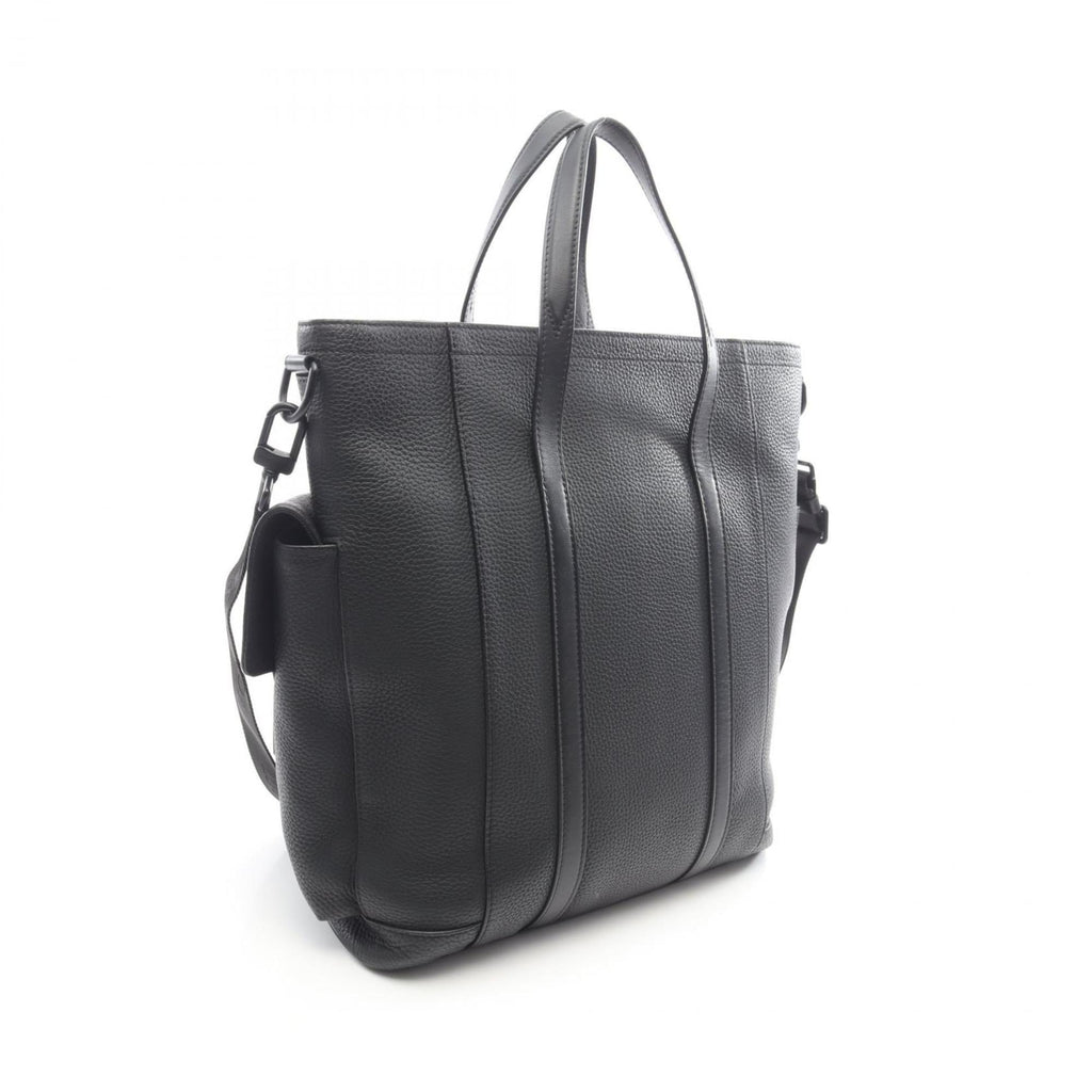 Louis Vuitton Black Leather Tote Bag