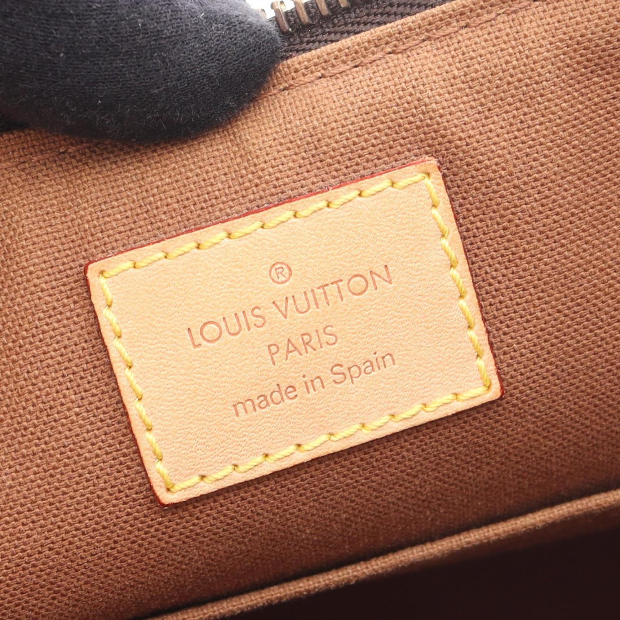 Louis Vuitton Brown Coated Canvas Leather Shoulder Bag