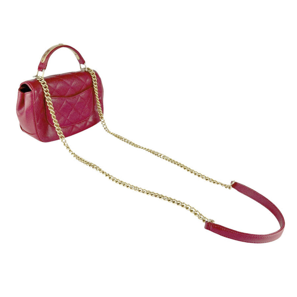 Chanel Pink Grained Calfskin Shoulder Bag